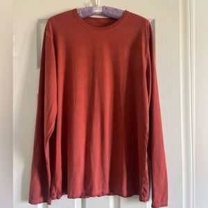Lululemon Rust Long Sleeve Shirt Men Size XL